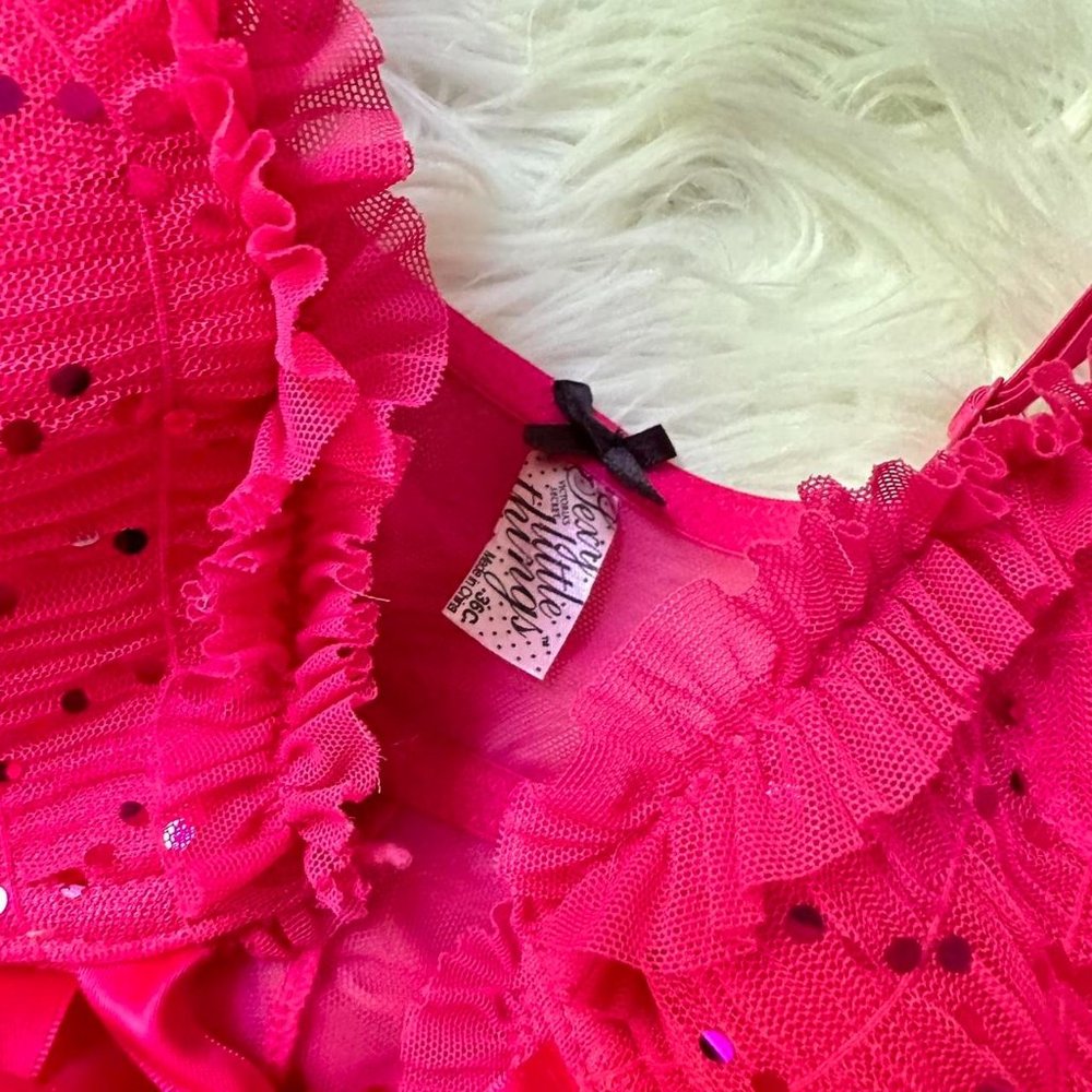 Vintage y2k Victoria’s Secret Sexy Little Things Hot Pink Lace Chemise - Picture 8 of 8